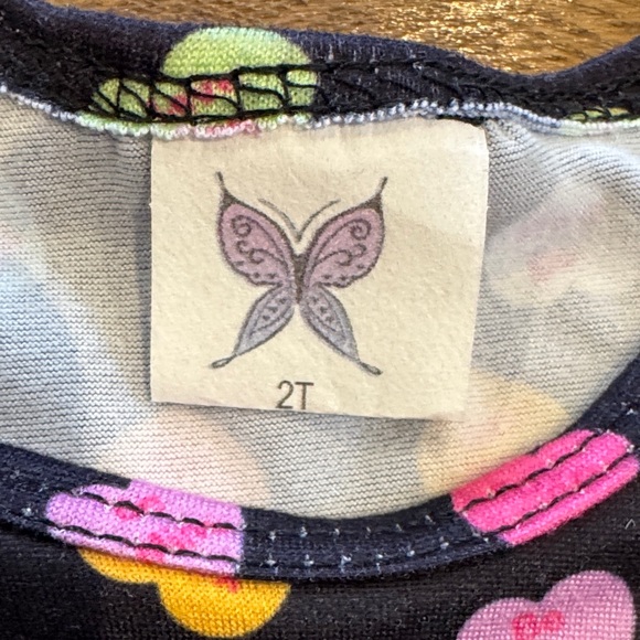 Social Butterfly Colorful Heart Print Kids Dress 2T NWT - Picture 3 of 6